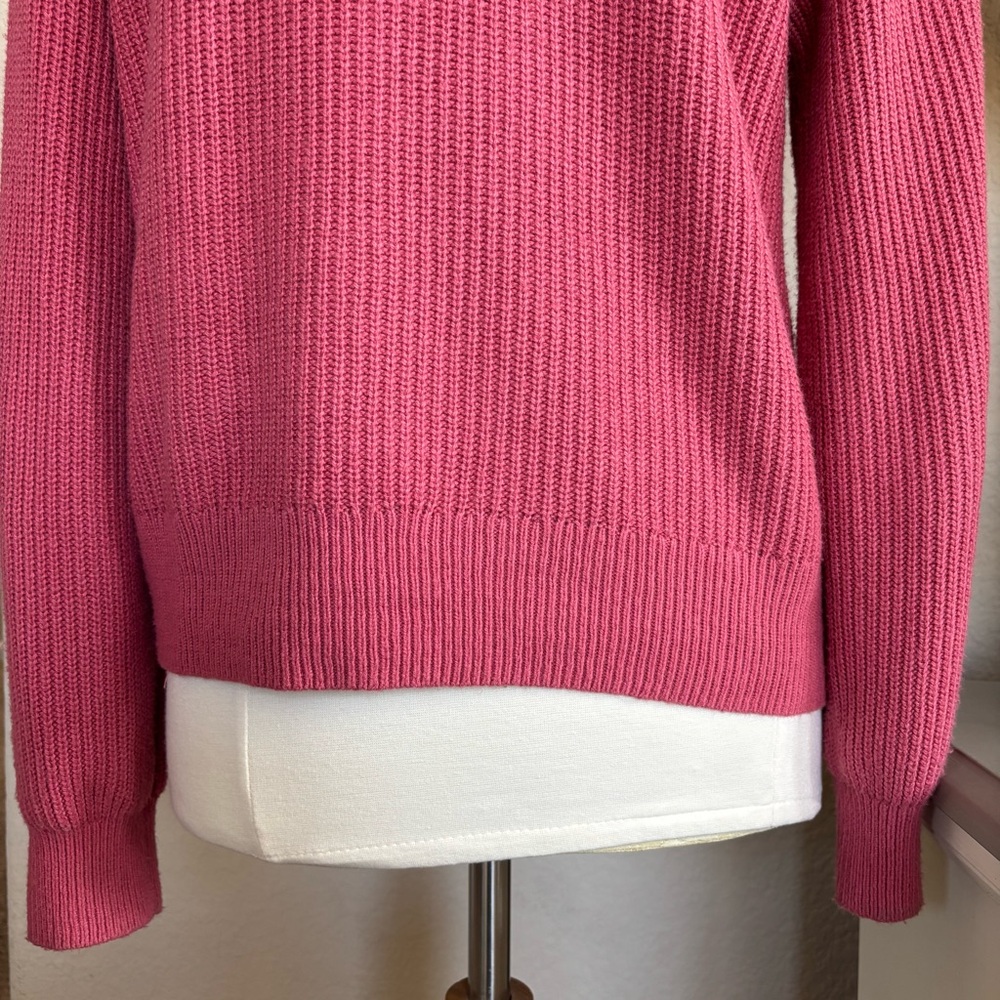 Talbots Shaker Stitch Split Neck Pullover Sweater… - image 5